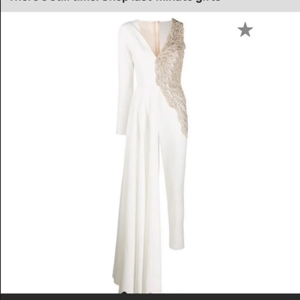 LOULOU asymmetric beaded jumpsuit